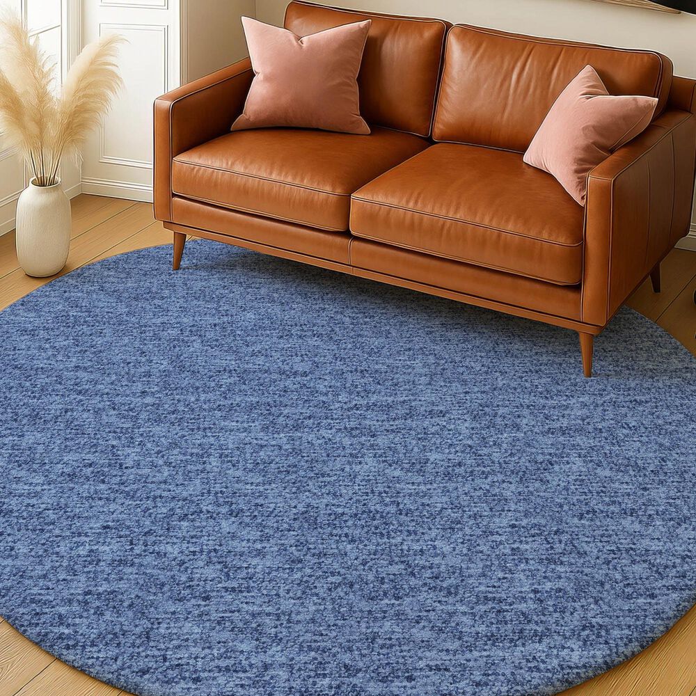 Dalyn Rug Company Voyage VY2 Navy 8' Round Area Rug, , large