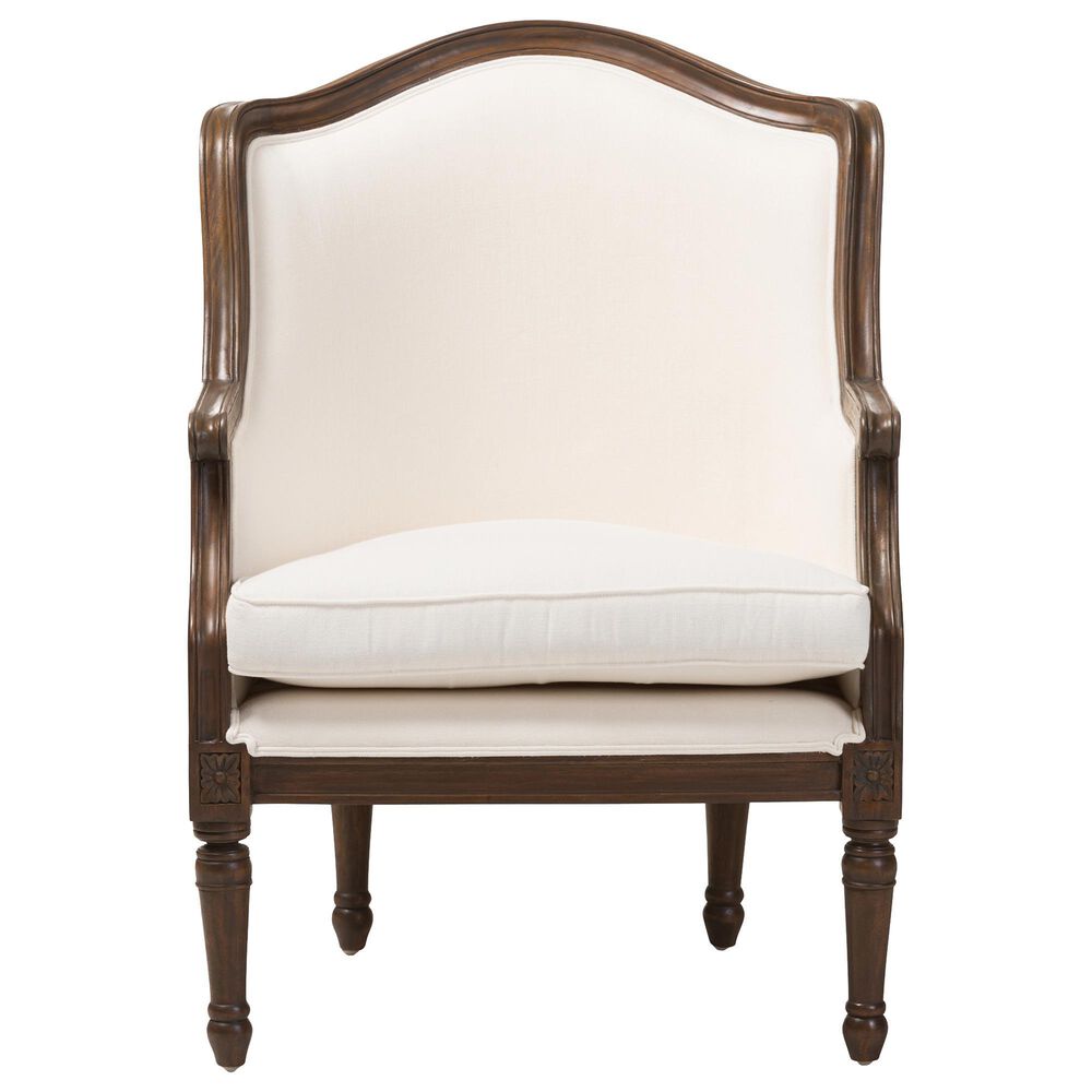 Baxton Studio Charlemagne Accent Chair in Off-White, , large