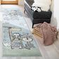 Safavieh Carousel Animals 2"3" x 10" Ivory and Blue Kids Runner, , large