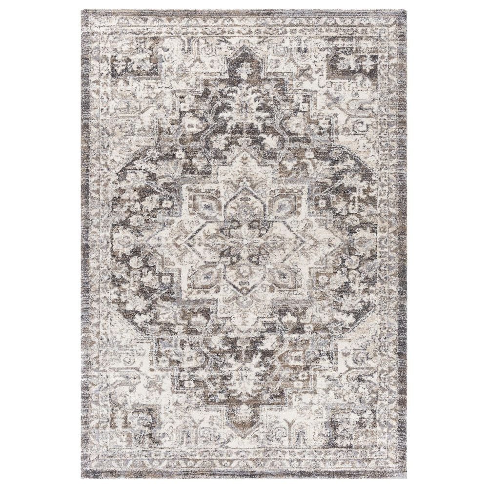 Surya Tuscany 9" x 12"1" Camel, Gray and Beige Area Rug, , large