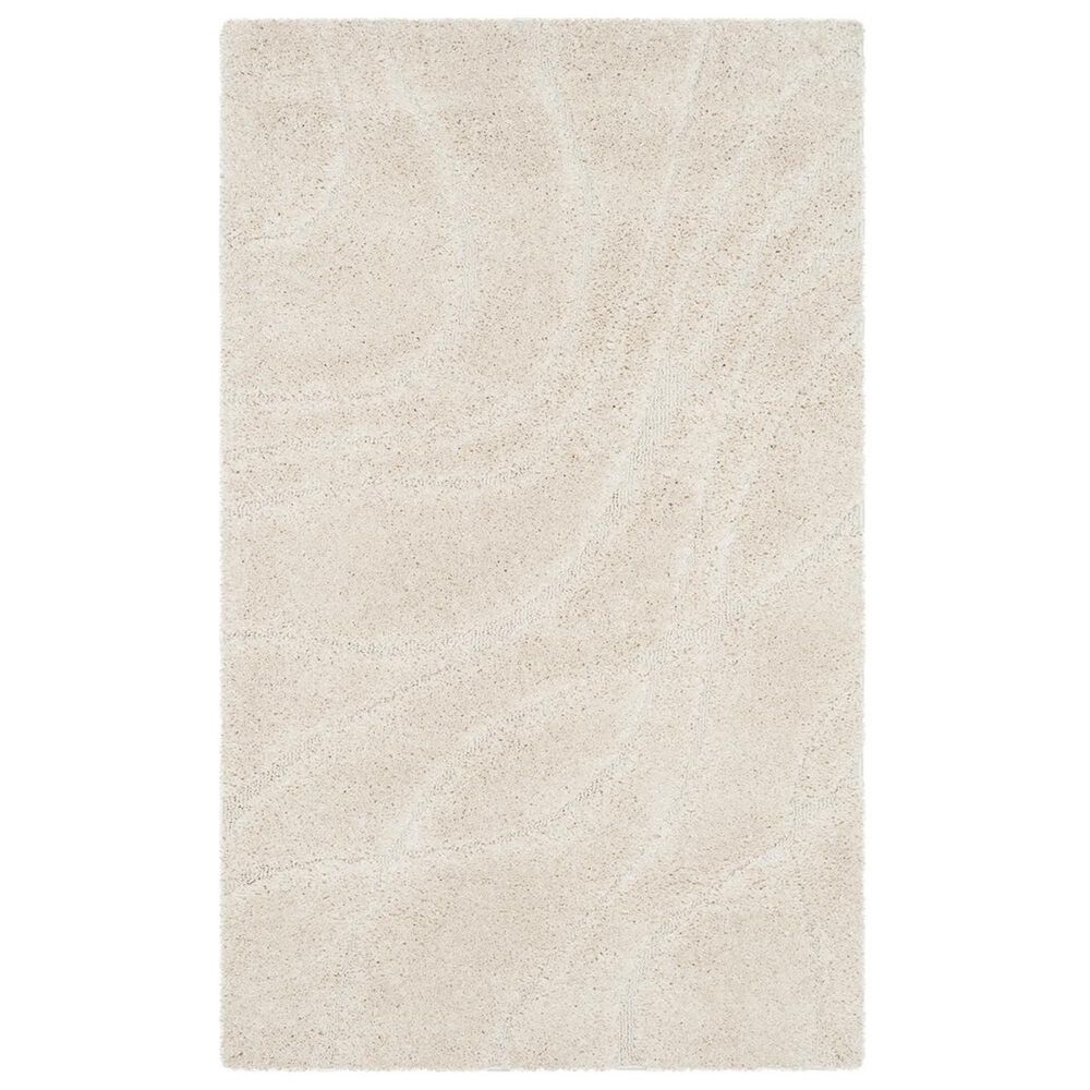 Safavieh Florida Shag SG471-1111-4 4" x 6" Creme/Creme Area Rug, , large