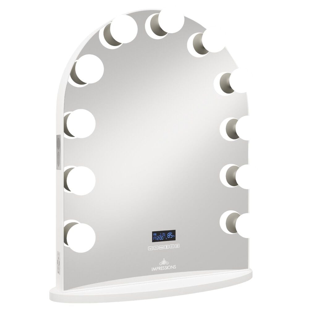 Impressions Vanity Company Hollywood Glow Arch Vanity Mirror in White, , large