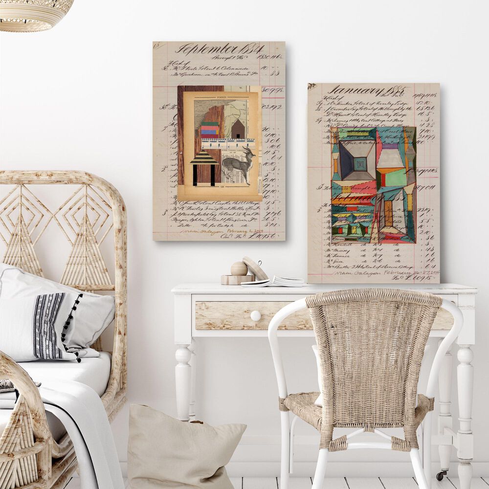 Courtside Market Journal Sketches I & II 2-Piece Canvas Set, , large
