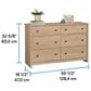 Sauder River Ranch 6-Drawer Dresser in Harvest Walnut, , large