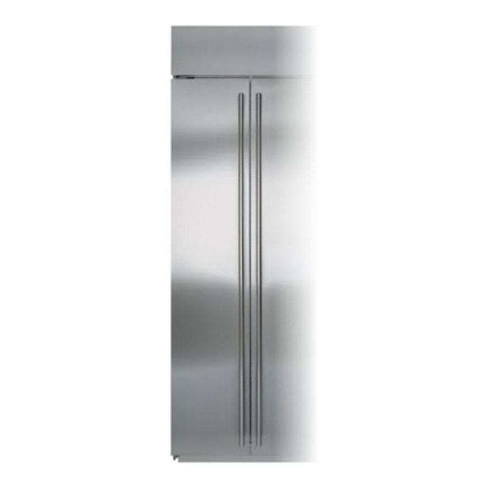 Sub Zero Left Freezer Door Panel in Stainless Steel with Pro Handle , , large