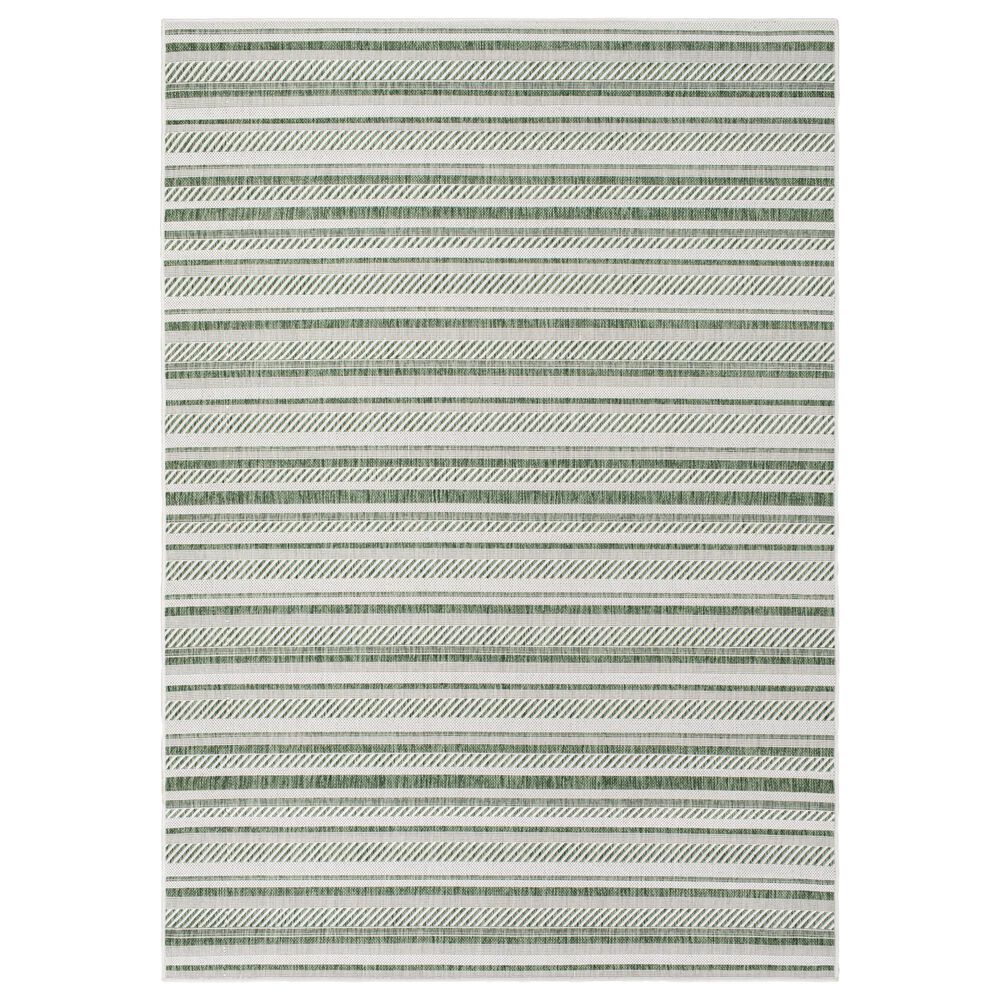 Surya Eagean EAG-2422 Grass Green, Ivory, Dark Green and Seafoam 2" x 2"11" Indoor/Outdoor Area Rug, , large