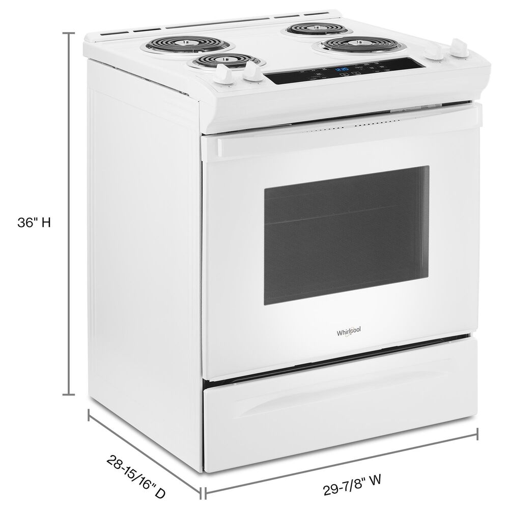 Whirlpool 4.8 Cu. Ft. Slide-in Electric Range in White, , large