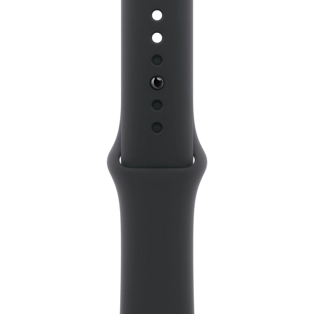 Apple Watch Series 11 (GPS+Cellular) 42mm Titanium Case with Black Sport Band - M/L in Slate and 2-Year AppleCare+, , large