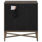Furniture Worldwide Montclair 1-Drawer Nightstand in Medium Brown and Smoked Gold, , large