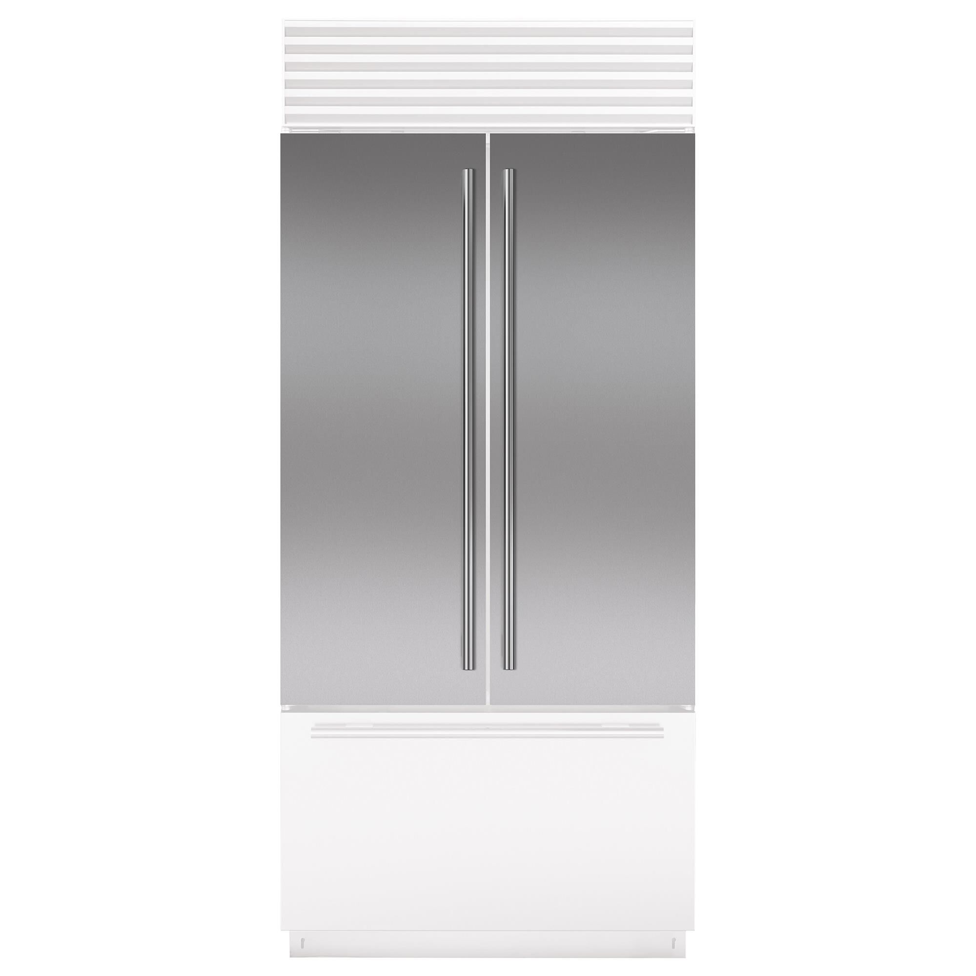 Roth Distributing 42 French Door Flush Inset Door Panel with Tubular Handle in Stainless Steel Nebraska Furniture Mart