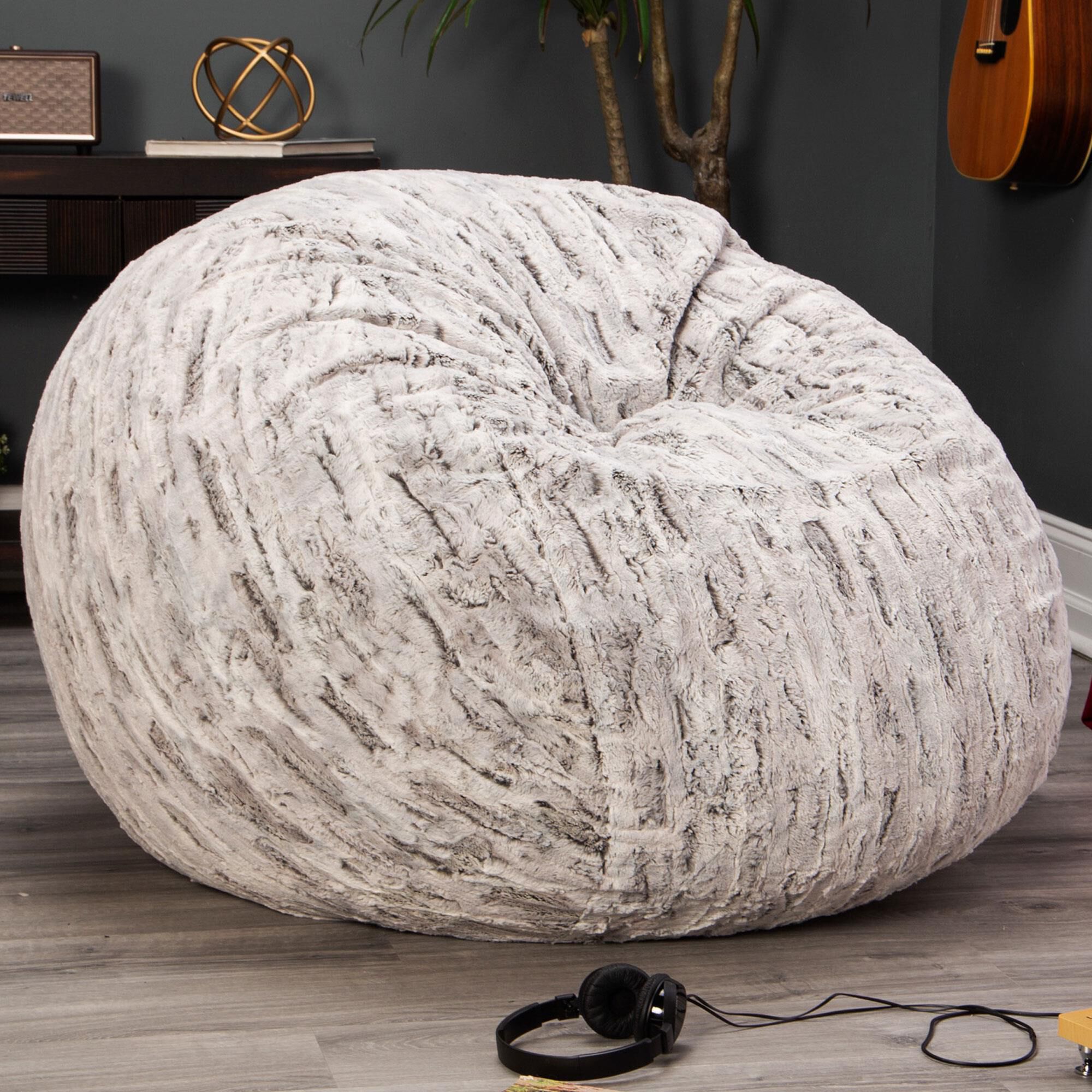 Jaxx Sacks Saxx 4 Round Bean Bag in Silver Fox NFM