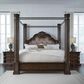 Ashley Maylee King Canopy Bed  in Dark Brown, , large