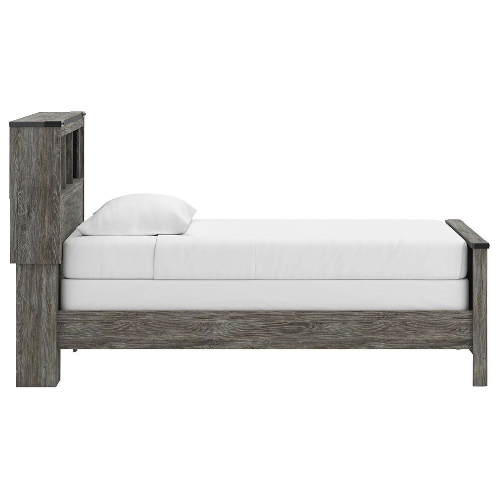 Ashley Frandern Twin Bookcase Panel Bed in Warm Gray, , large