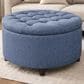 Regency Global Sourcing Knight 28" Round Storage Ottoman in Powder Blue, , large