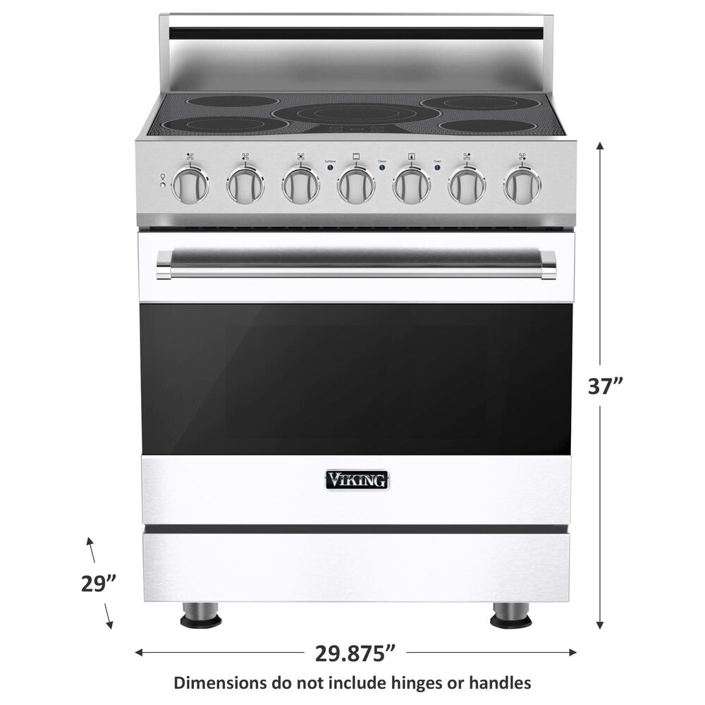 Viking Range 30&quot; Freestanding Electric Range with Self-Cleaning in White, , large