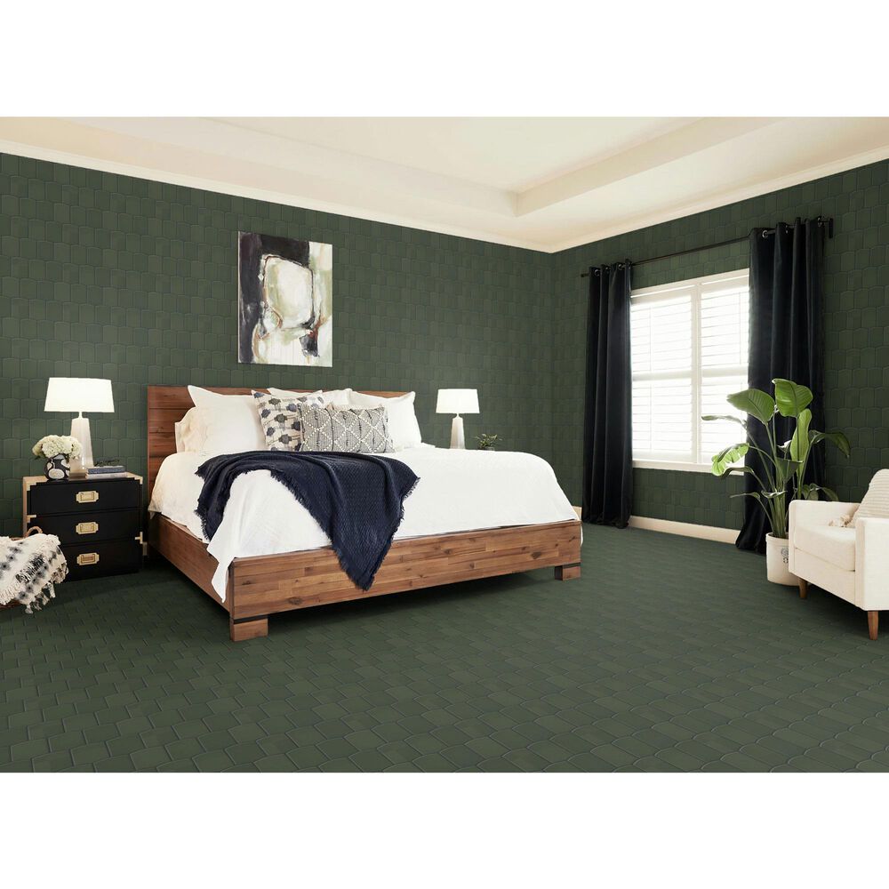 Shaw Embrace Fern 10" x 10.75" Glass Mosaic Sheet, , large