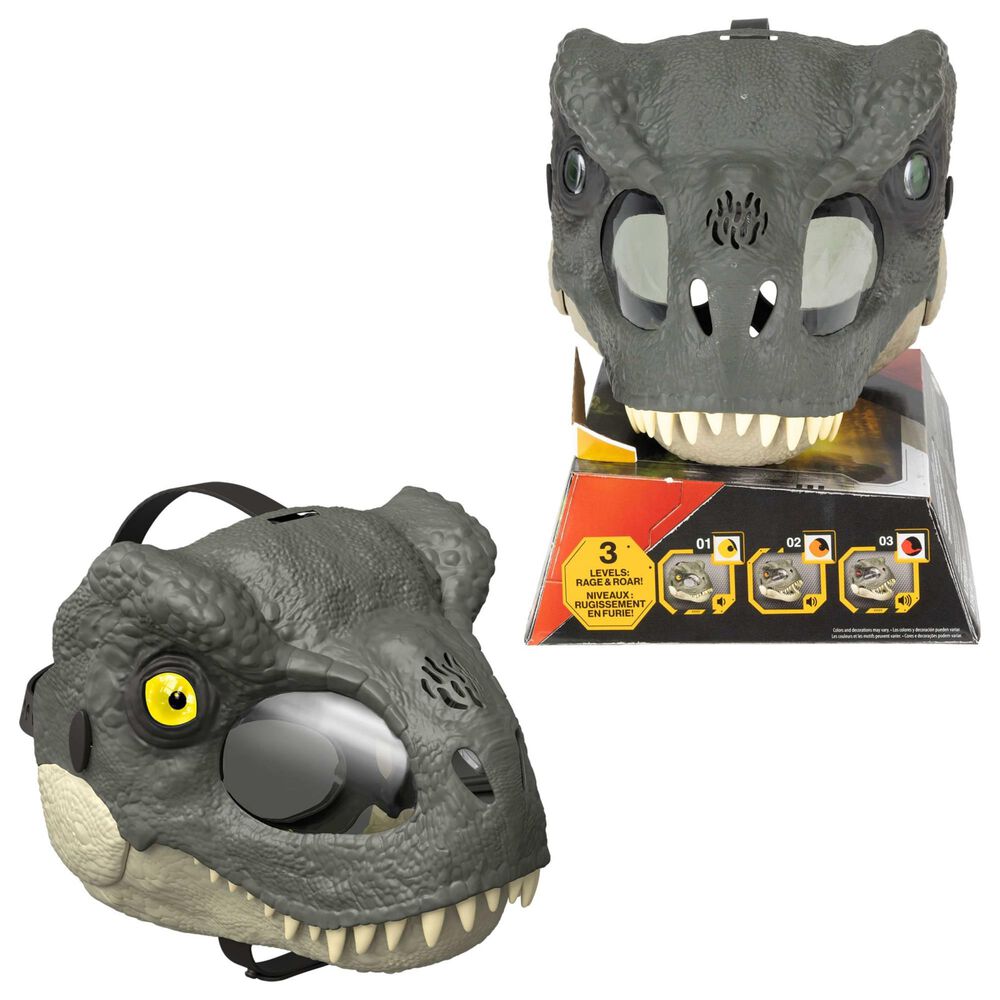 Mattel Rebirth T-Rex Rage N Roar Mask with LED Light Up Eyes, , large