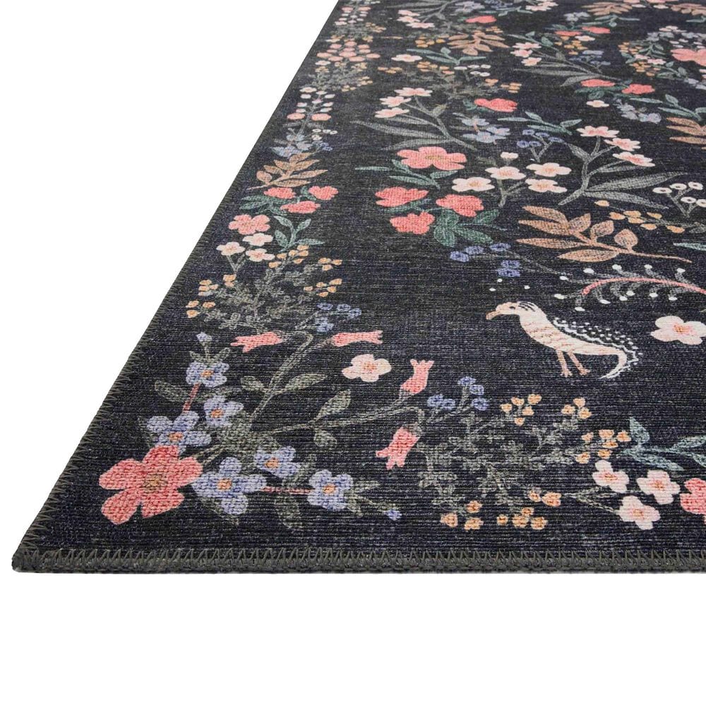 Rifle Paper Co. x Loloi Maison 2&#39;3&quot; x 3&#39;9&quot; Tuileries Black Area Rug, , large