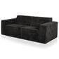 Furniture of America Facil 2-Piece Modular Track Arm Loveseat in Black, , large
