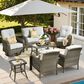 HOMLUX 7-Piece Patio Conversation Set in Gray, , large