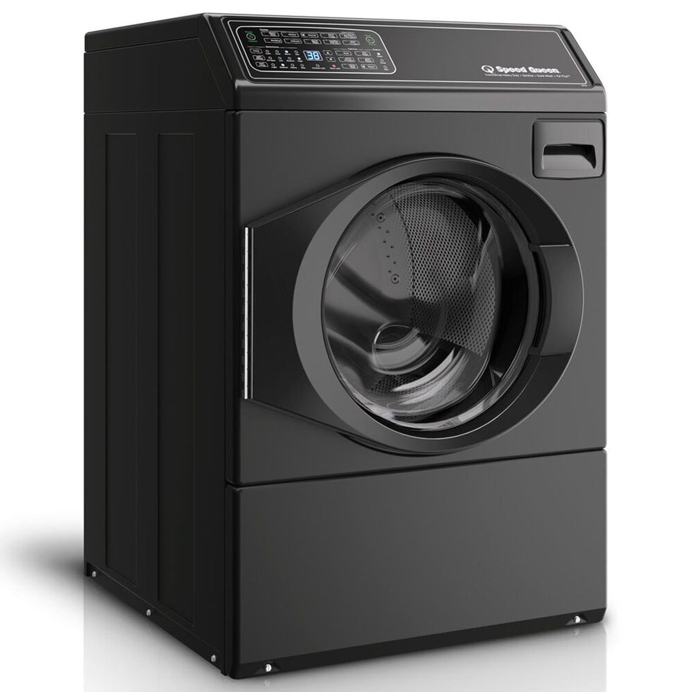 Speed Queen 3.5 Cu. Ft. Front Load Left Hinge Washer and 7 Cu. Ft. Electric Dryer Laundry Pair in Matte Black, , large
