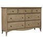 Riva Ridge Provence 7 Drawer Dresser with Mirror in Patine, , large