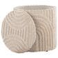 LumiSource Tahoe 18" Sand Storage Ottoman in Beige, , large