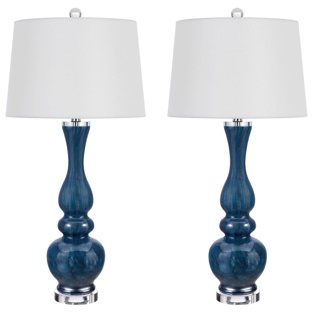 Cal Lighting Paimio Table Lamp in Antique Blue Luster &#40;Set of 2&#41;, , large