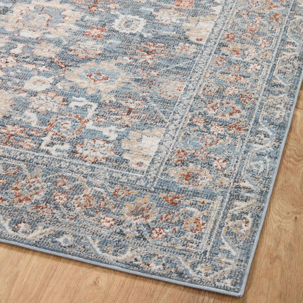 Loloi II Odette 2&#39;3&quot; x 3&#39;10&quot; Sky and Rust Area Rug, , large