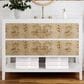 James Martin Vanities Olena 48" Single Vanity in Light Mappa Burl and Polished White with 3 cm White Zeus Quartz Top, , large