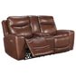 Ashley Next Move Power Reclining Console Loveseat in Mahogany, , large