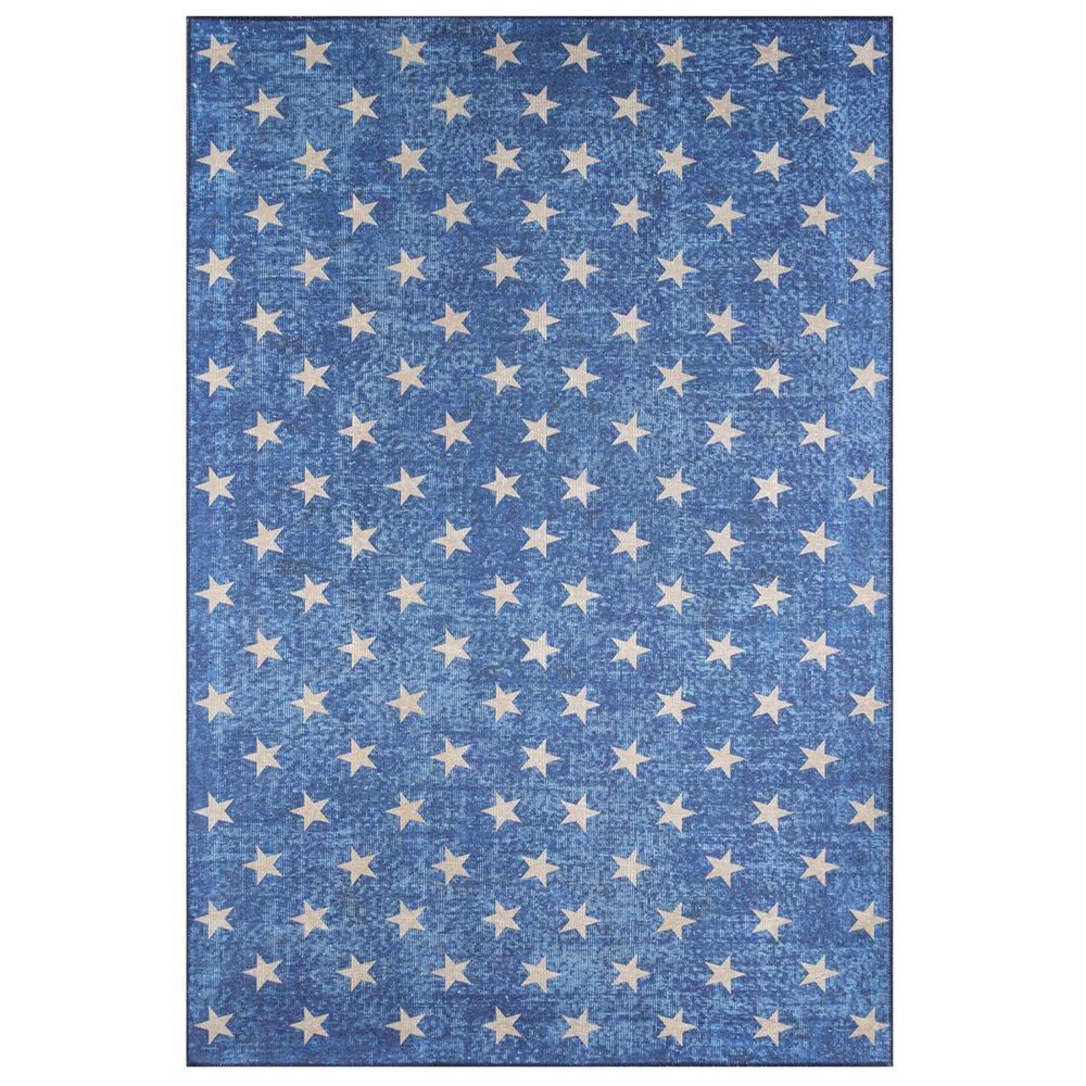 Novogratz District DIS-7 7"6" x 9"6" Blue Area Rug, , large
