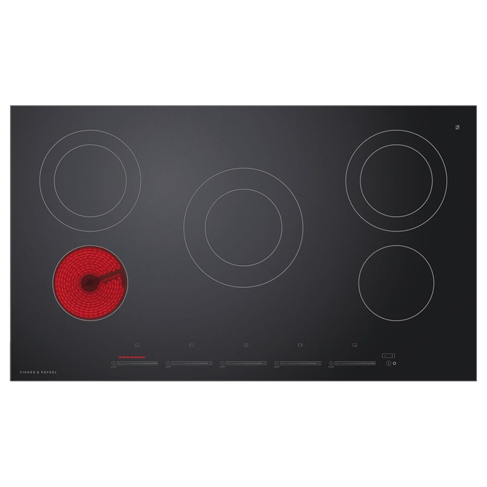 Fisher & Paykel 36" Electric Cooktop in Black Glass, , large
