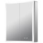 Lexora Home Mesa 24" x 30" LED Mirror Medicine Cabinet with Defogger in Aluminium, , large