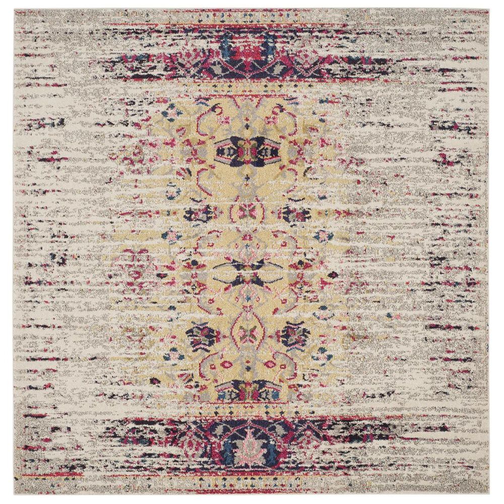 Safavieh Monaco MNC209R-5SQ 5" Square Ivory/Pink Area Rug, , large
