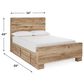 Ashley Hyanna Full Panel Bed with 2 Side Storage in Tan Brown, , large