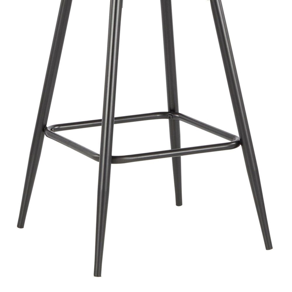LumiSource Margarite Counter Stool with Cream Cushion in Black &#40;Set of 2&#41;, , large
