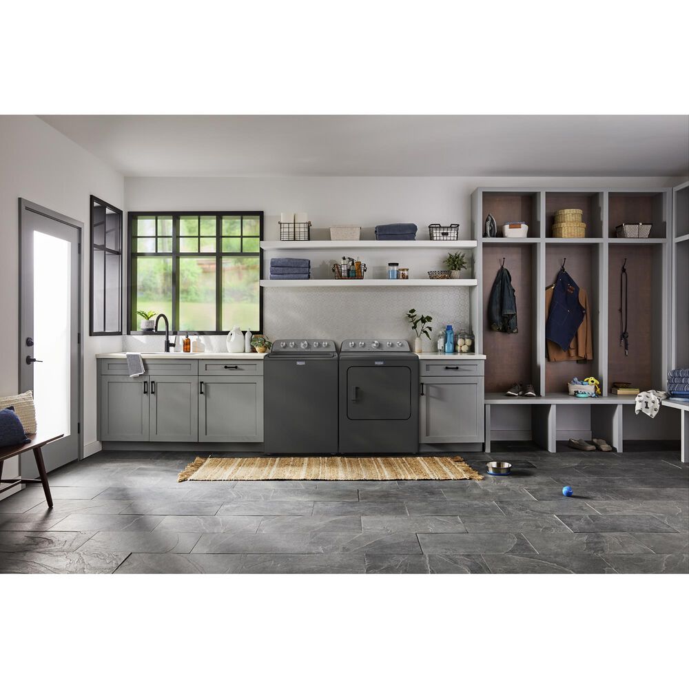 Maytag 7 Cu. Ft. Front Load Electric Dryer with Pet Pro Option in Volcano Black, , large