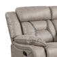 Steve Silver Tyson Manual Reclining Glider Console Loveseat in Grey, , large