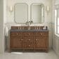 James Martin Vanities Lorelai 60" Double Vanity in Mid-Century Walnut with 3 cm Parisien Bleu Quartz Top, , large