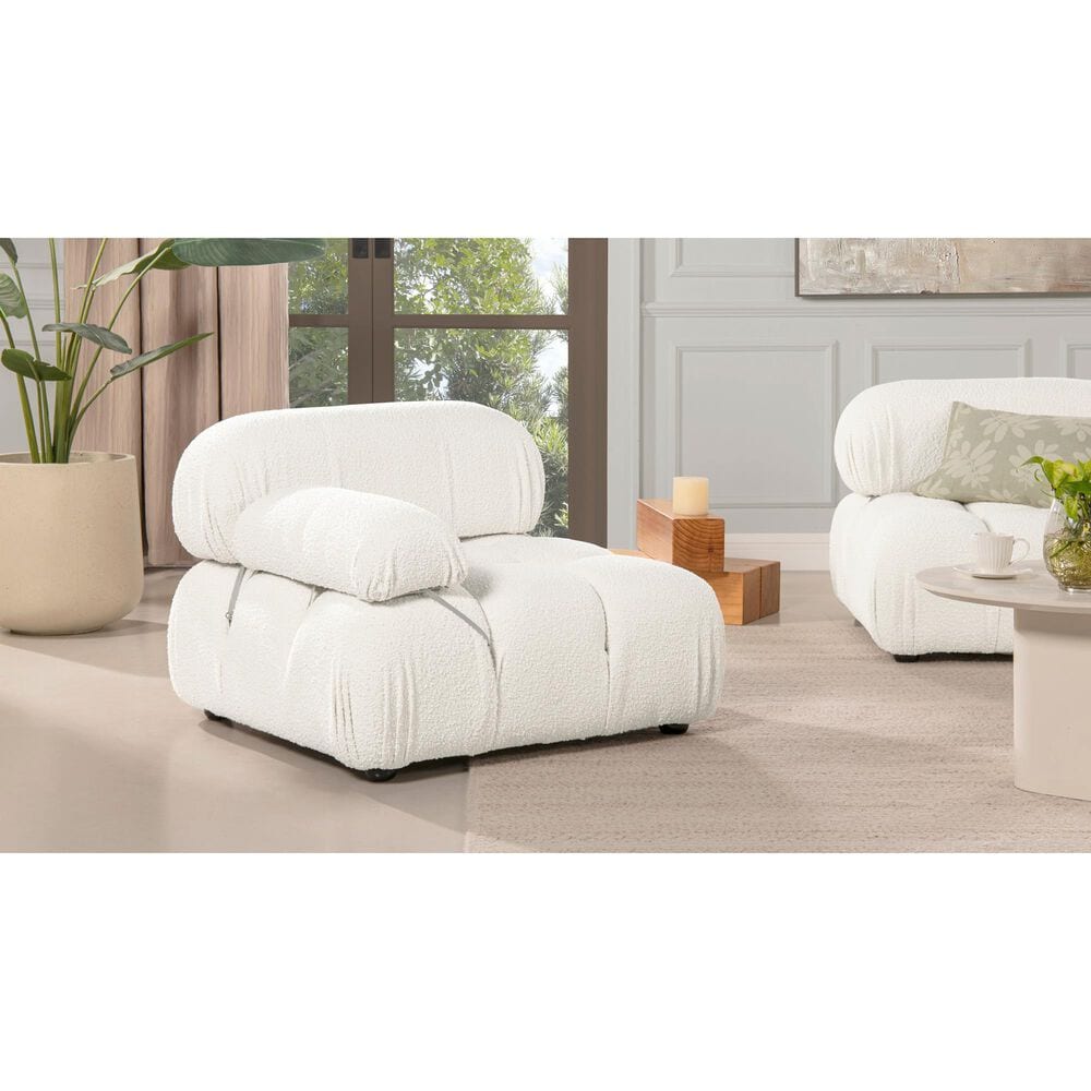 Jennifer Taylor Home Marcel Lounge Arm Chair in Ivory White, , large