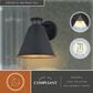 Vaxcel Smith 1-Light Outdoor Motion Sensor Wall Sconce in Textured Black, , large