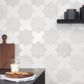 Soho Studio Malta White Star Matte and Cross Polished 6" x 6" Porcelain Tile Kit, , large