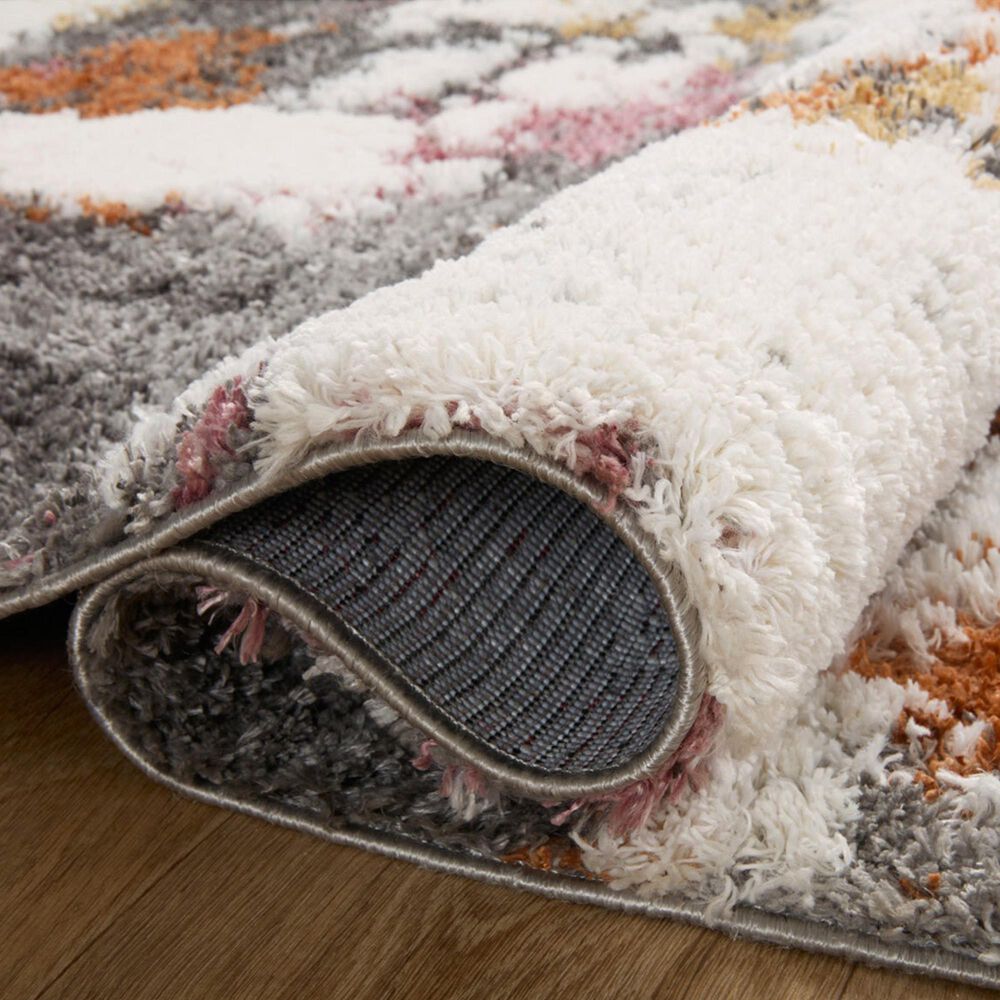 Loloi Levitt Shag 2&#39;7&quot; x 12&#39; Grey and Multicolor Runner, , large