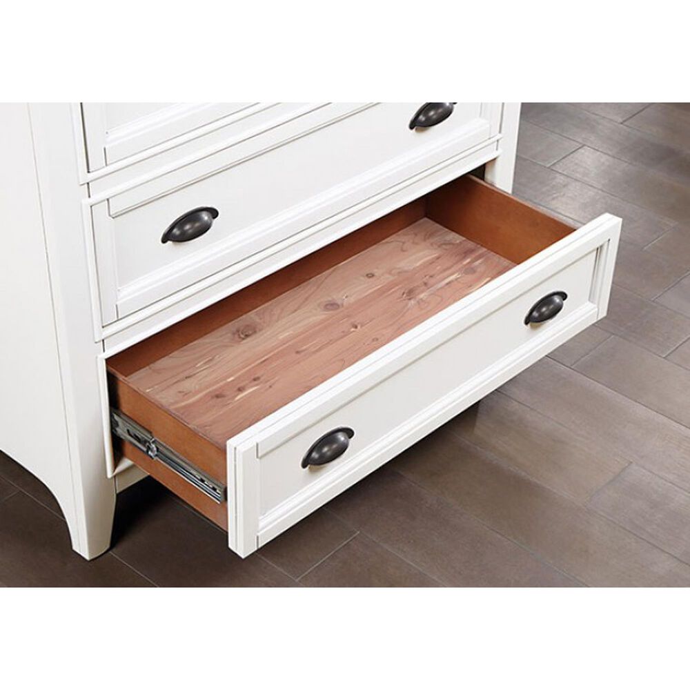 Furniture of America Castile 5-Drawer Chest in White, , large