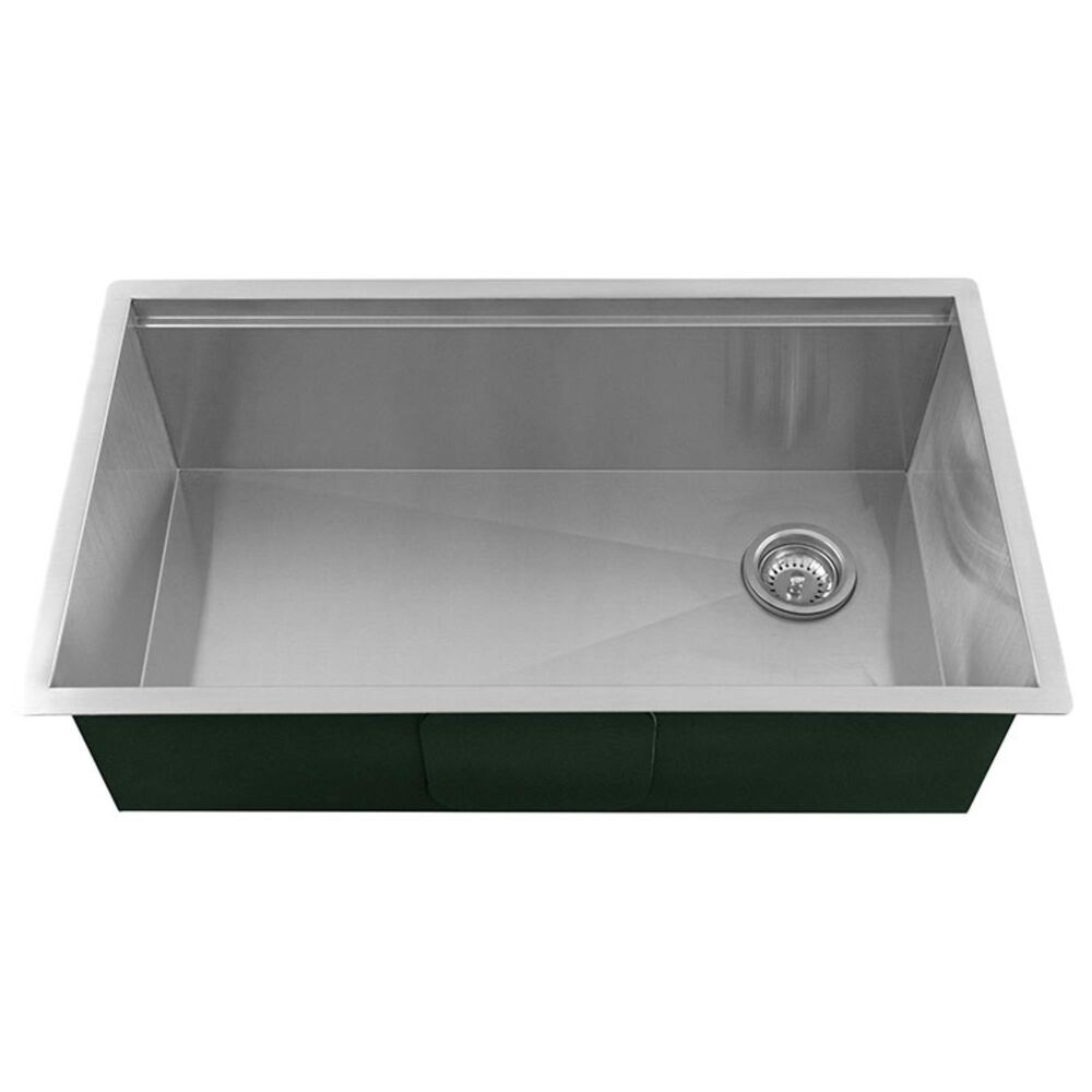 MS International Single Bowl 16-Gauge Handcrafted Workstation Kitchen Sink in Stainless Steel, , large
