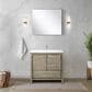 Lexora Home Lafarre 36" Single Bathroom Vanity in Rustic Acacia with 2 cm White Quartz Top and Rectangular Sink, , large