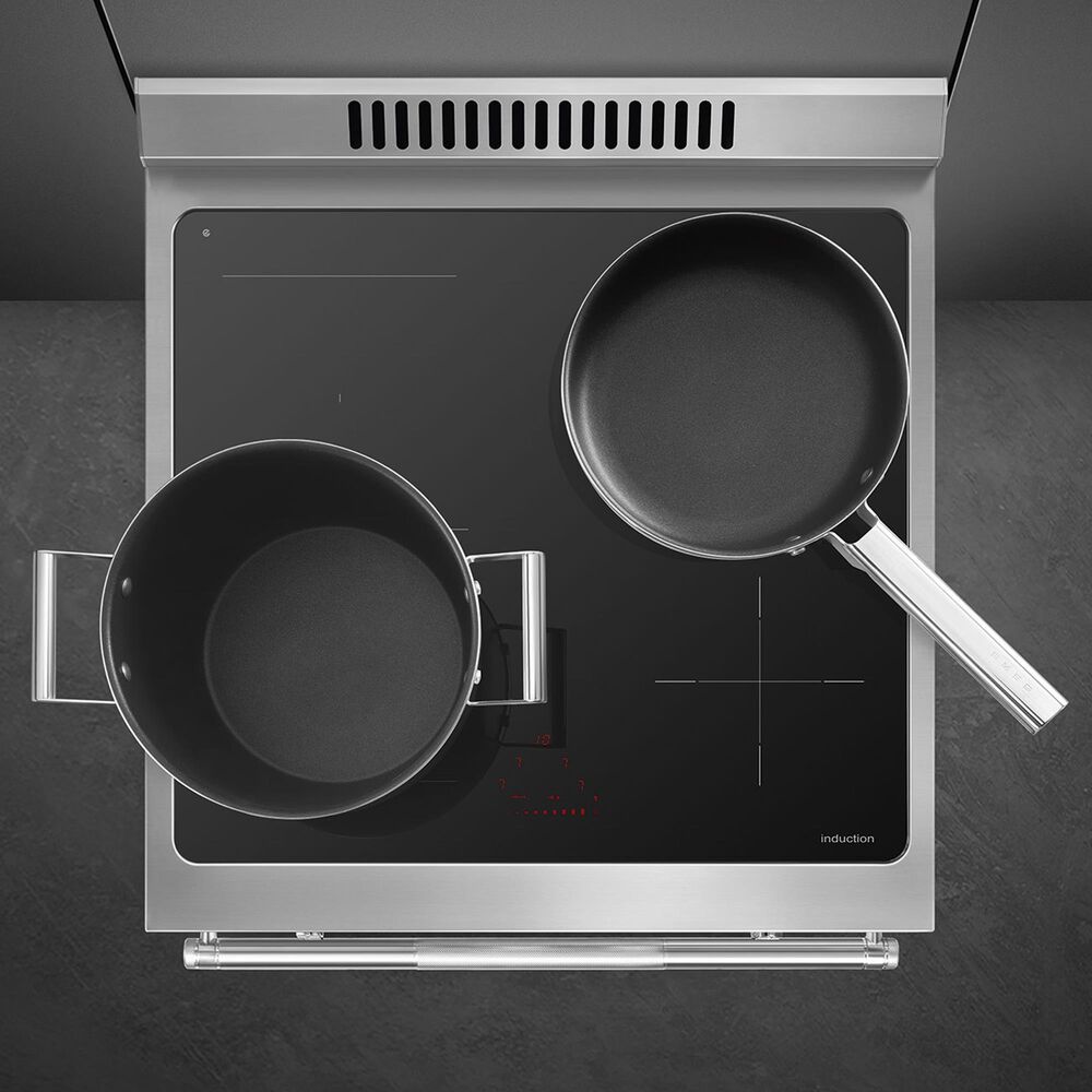 SMEG Professional 24" Induction Electric Range in Matte White, , large