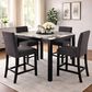 Mayberry Hill Dalia 5-Piece Square Counter Height Table Set in Black, , large
