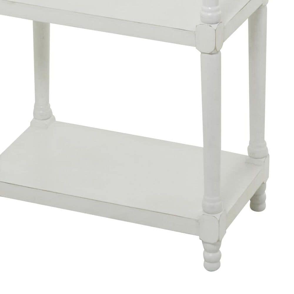 Maple and Jade 4-Shelf Storage Shelving Unit in White and Brown, , large